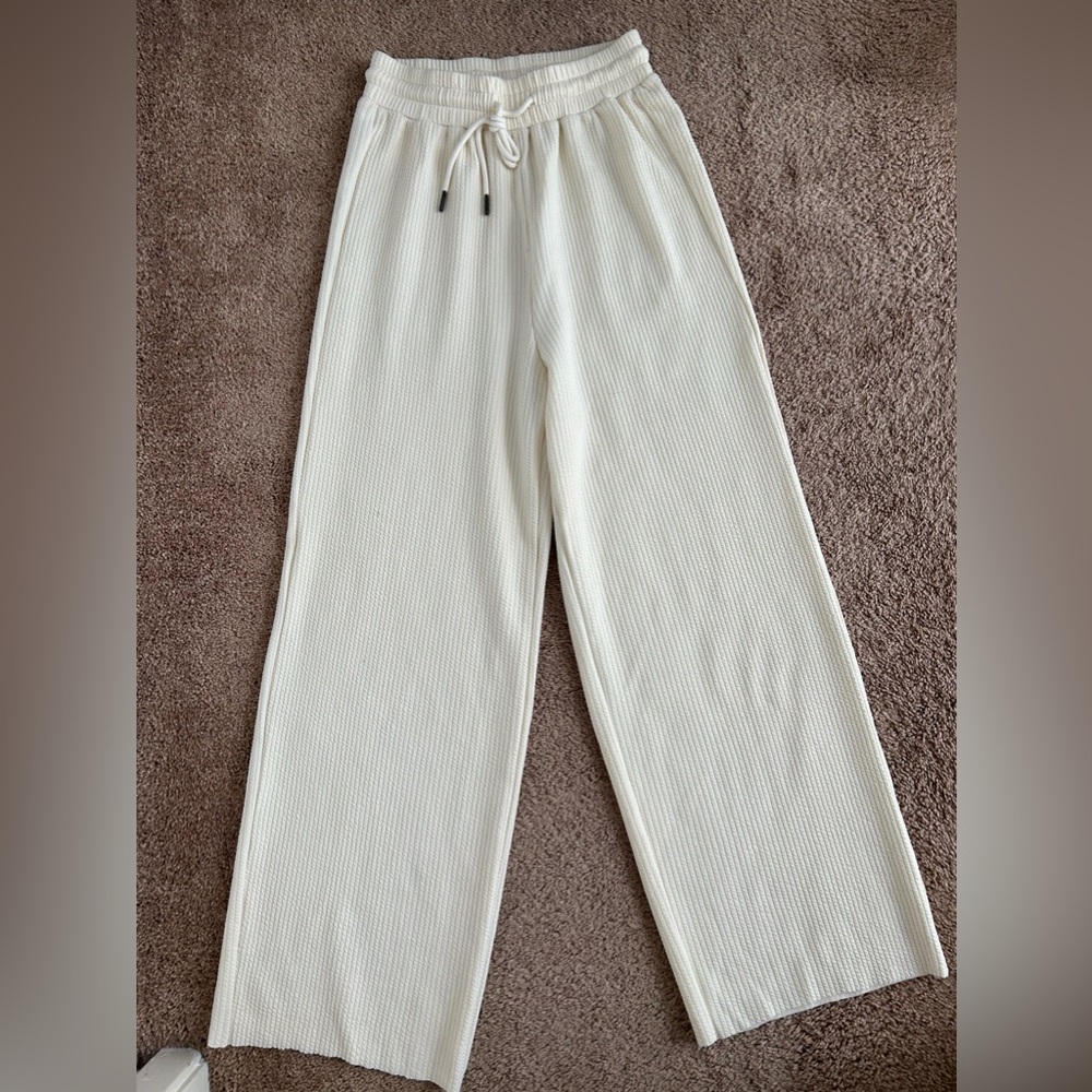 CIDER Women Wide Leg Palazzo Creme Pants Size Small
